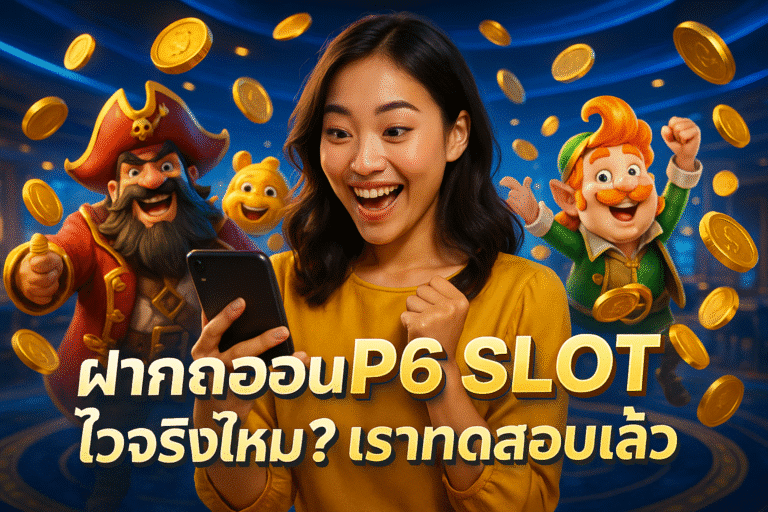 ฝากถอน P6 SLOT ไวจริงไหม? เราทดสอบแล้ว
